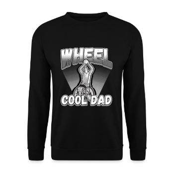 Handicap Wheelchair Design for an Amputation - Unisex Sweatshirt - black - Front - Alina (178cm) & Michal (187cm)