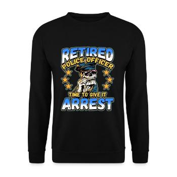 Law Enforcement Design for a Police Officer - Unisex Sweatshirt - black - Front - Alina (178cm) & Michal (187cm)