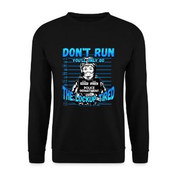 Law Enforcement Design for a Police Officer - Unisex Sweatshirt - black - Front - Alina (178cm) & Michal (187cm)