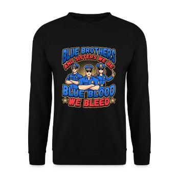 Conception de l’application de la loi pour un agent de police - Sweat-shirt Unisexe - noir - Devant - Alina (178cm) & Michal (187cm)