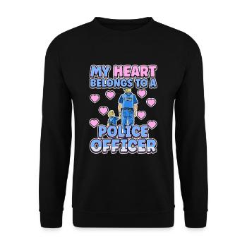 Conception de l’application de la loi pour un agent de police - Sweat-shirt Unisexe - noir - Devant - Alina (178cm) & Michal (187cm)