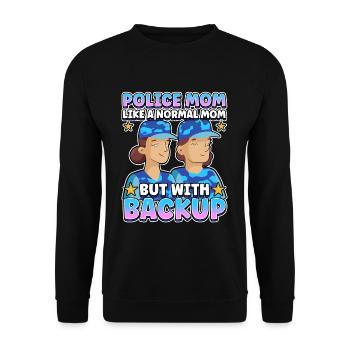 Conception de l’application de la loi pour un agent de police - Sweat-shirt Unisexe - noir - Devant - Alina (178cm) & Michal (187cm)