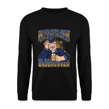 Conception de l’application de la loi pour un agent de police - Sweat-shirt Unisexe - noir - Devant - Alina (178cm) & Michal (187cm)