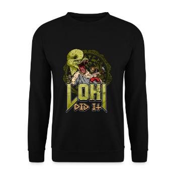 Norse Viking Mythology Design for Viking Warriors - Unisex Pullover - Schwarz - Vorne - Alina (178cm) & Michal (187cm)