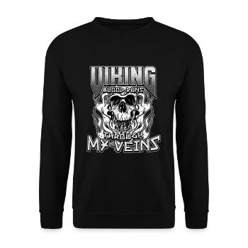 Norse Viking Mythology Design for Viking Warriors - Unisex Sweatshirt - black - Front - Alina (178cm) & Michal (187cm)