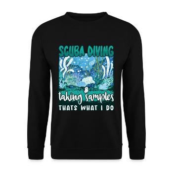 Marine Science Design for an Ocean Student - Unisex Sweatshirt - black - Front - Alina (178cm) & Michal (187cm)
