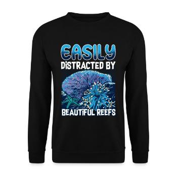 Marine Science Design for an Ocean Student - Unisex Sweatshirt - black - Front - Alina (178cm) & Michal (187cm)