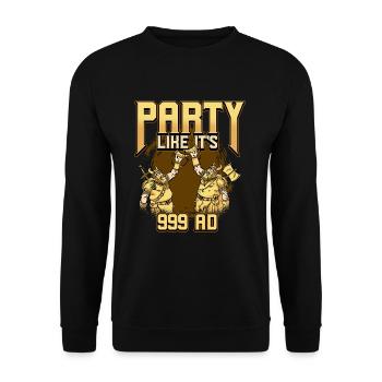 Norse Viking Mythology Design for Viking Warriors - Unisex Pullover - Schwarz - Vorne - Alina (178cm) & Michal (187cm)