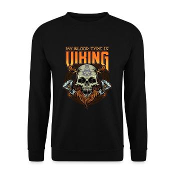 Conception de la mythologie viking nordique pour les guerriers vikings - Sweat-shirt Unisexe - noir - Devant - Alina (178cm) & Michal (187cm)