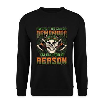 Conception de la mythologie viking nordique pour les guerriers vikings - Sweat-shirt Unisexe - noir - Devant - Alina (178cm) & Michal (187cm)