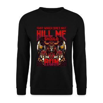 Conception de la mythologie viking nordique pour les guerriers vikings - Sweat-shirt Unisexe - noir - Devant - Alina (178cm) & Michal (187cm)