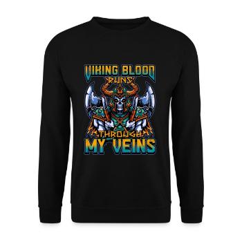 Conception de la mythologie viking nordique pour les guerriers vikings - Sweat-shirt Unisexe - noir - Devant - Alina (178cm) & Michal (187cm)