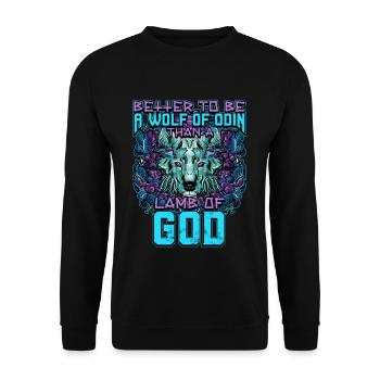 Norse Viking Mythology Design for Viking Warriors - Unisex Pullover - Schwarz - Vorne - Alina (178cm) & Michal (187cm)