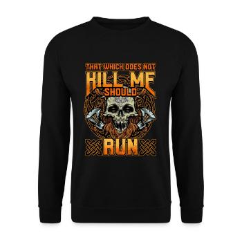 Conception de la mythologie viking nordique pour les guerriers vikings - Sweat-shirt Unisexe - noir - Devant - Alina (178cm) & Michal (187cm)