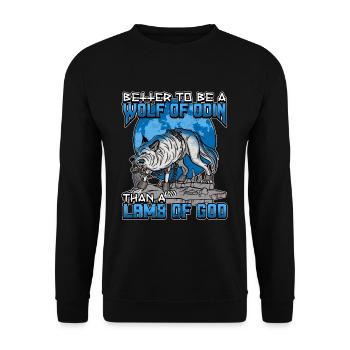 Norse Viking Mythology Design for Viking Warriors - Unisex Pullover - Schwarz - Vorne - Alina (178cm) & Michal (187cm)