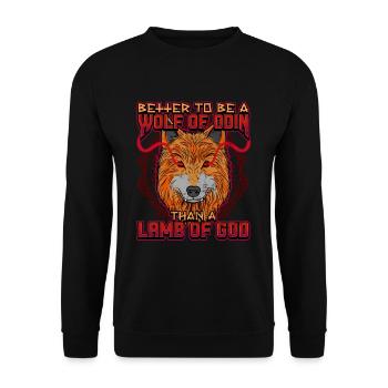 Norse Viking Mythology Design for Viking Warriors - Unisex Pullover - Schwarz - Vorne - Alina (178cm) & Michal (187cm)