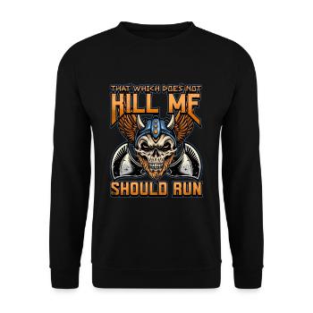 Conception de la mythologie viking nordique pour les guerriers vikings - Sweat-shirt Unisexe - noir - Devant - Alina (178cm) & Michal (187cm)