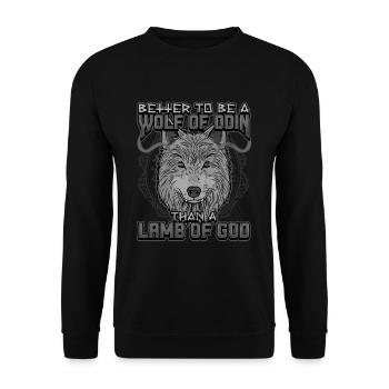 Norse Viking Mythology Design for Viking Warriors - Unisex Pullover - Schwarz - Vorne - Alina (178cm) & Michal (187cm)