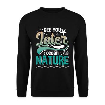 Marine Science Design for an Ocean Student - Unisex Sweatshirt - black - Front - Alina (178cm) & Michal (187cm)