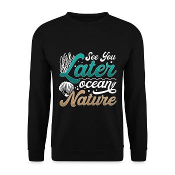 Marine Science Design for an Ocean Student - Unisex Sweatshirt - black - Front - Alina (178cm) & Michal (187cm)