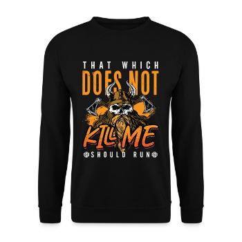 Conception de la mythologie viking nordique pour les guerriers vikings - Sweat-shirt Unisexe - noir - Devant - Alina (178cm) & Michal (187cm)