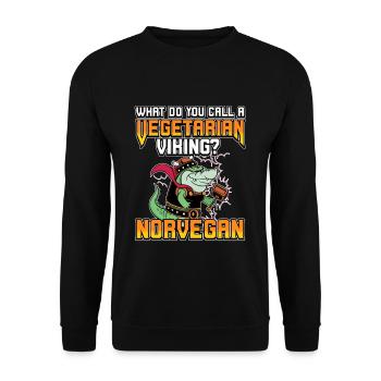 Conception de la mythologie viking nordique pour les guerriers vikings - Sweat-shirt Unisexe - noir - Devant - Alina (178cm) & Michal (187cm)