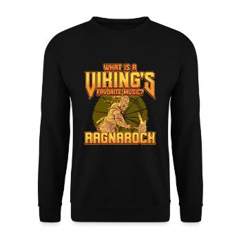 Norse Viking Mythology Design for Viking Warriors - Unisex Pullover - Schwarz - Vorne - Alina (178cm) & Michal (187cm)