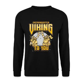 Conception de la mythologie viking nordique pour les guerriers vikings - Sweat-shirt Unisexe - noir - Devant - Alina (178cm) & Michal (187cm)