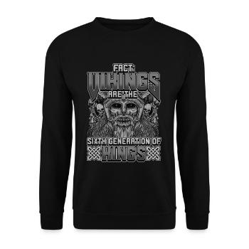 Norse Viking Mythology Design for Viking Warriors - Unisex Pullover - Schwarz - Vorne - Alina (178cm) & Michal (187cm)