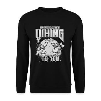 Conception de la mythologie viking nordique pour les guerriers vikings - Sweat-shirt Unisexe - noir - Devant - Alina (178cm) & Michal (187cm)