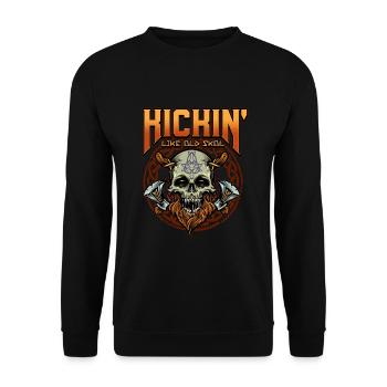 Norse Viking Mythology Design for Viking Warriors - Unisex Sweatshirt - black - Front - Alina (178cm) & Michal (187cm)