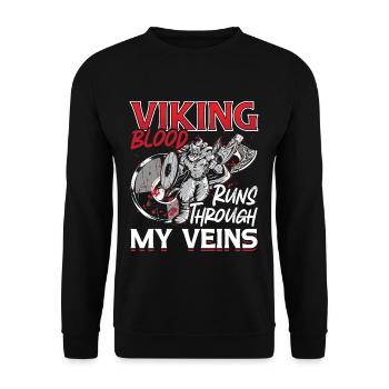 Norse Viking Mythology Design for Viking Warriors - Unisex Sweatshirt - black - Front - Alina (178cm) & Michal (187cm)
