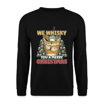 Conception de whisky de Noël pour un amateur de boisson de Noël - Sweat-shirt Unisexe - noir - Devant - Alina (178cm) & Michal (187cm)