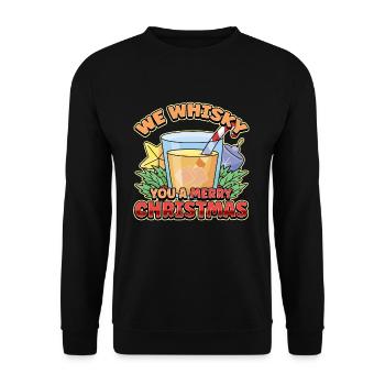 Conception de whisky de Noël pour un amateur de boisson de Noël - Sweat-shirt Unisexe - noir - Devant - Alina (178cm) & Michal (187cm)