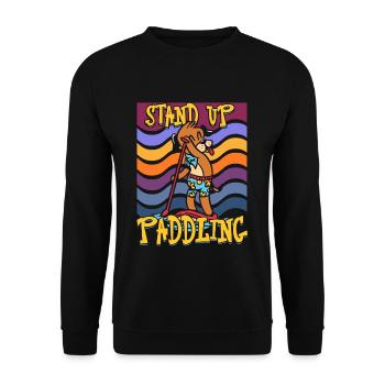 Conception de stand up paddle pour un surfeur de paddle - Sweat-shirt Unisexe - noir - Devant - Alina (178cm) & Michal (187cm)