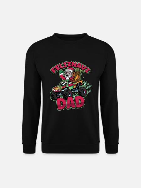 Feliz Navi Dad Xmas Dad Design for Fathers Day in - Unisex Pullover - Schwarz