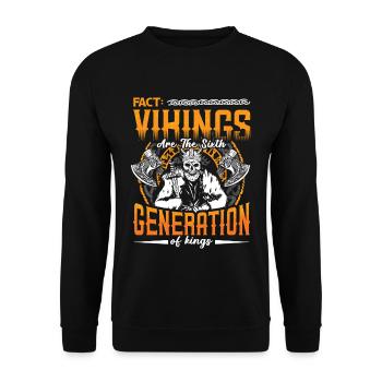Conception de la mythologie viking nordique pour les guerriers vikings - Sweat-shirt Unisexe - noir - Devant - Alina (178cm) & Michal (187cm)