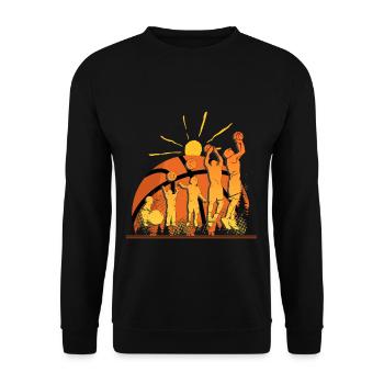 Basketball Sport Evolution BBall - Unisex Sweatshirt - black - Front - Alina (178cm) & Michal (187cm)