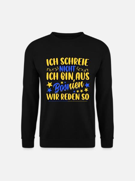 Stolzer Bosnier Bosniaks Bosnien Herzegowina - Unisex Pullover - Schwarz