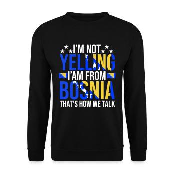 Proud Bosnian Bosniaks Bosnia Herzegovina - Unisex Sweatshirt - black - Front - Alina (178cm) & Michal (187cm)