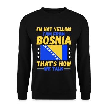 Proud Bosnian Bosniaks Bosnia Herzegovina - Unisex Sweatshirt - black - Front - Alina (178cm) & Michal (187cm)