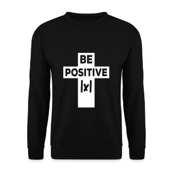 Soyez positif Mathématiques chrétiennes inspirantes croisées - Sweat-shirt Unisexe - noir - Devant - Alina (178cm) & Michal (187cm)