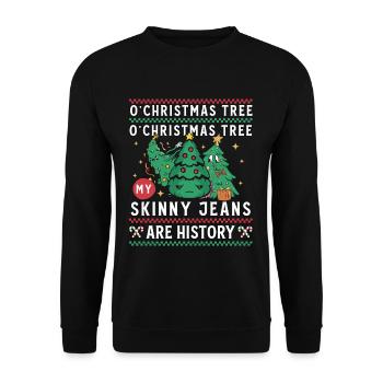 O’Christmas Tree My Skinny Jeans appartient à l’histoire - Sweat-shirt Unisexe - noir - Devant - Alina (178cm) & Michal (187cm)