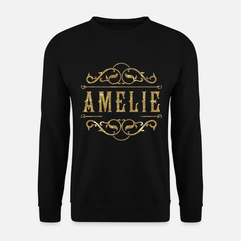 Amelie gold - Unisex Pullover - Schwarz