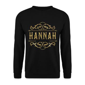 Hannah gold - Unisex Pullover - Schwarz - Vorne - Alina (178cm) & Michal (187cm)