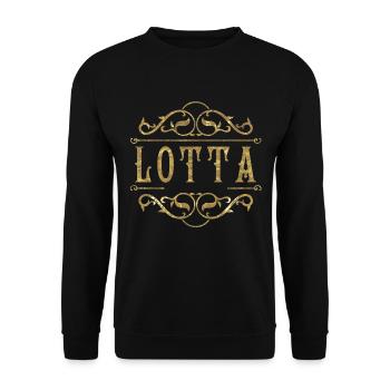 Lotta gold - Unisex Pullover - Schwarz - Vorne - Alina (178cm) & Michal (187cm)