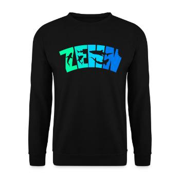 10. Geburtstag Hai Junge 10 Jahre alt Haie - Unisex Pullover - Schwarz - Vorne - Alina (178cm) & Michal (187cm)