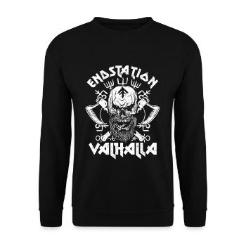 Terminus Valhalla Viking Warrior - Unisex Sweatshirt - black - Front - Alina (178cm) & Michal (187cm)