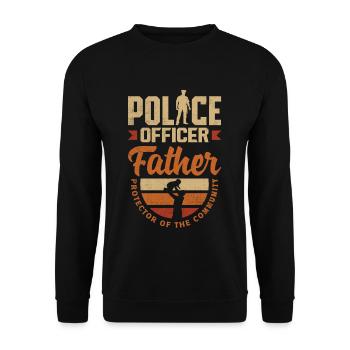 Conception de la fête des pères et du protecteur pour - Sweat-shirt Unisexe - noir - Devant - Alina (178cm) & Michal (187cm)