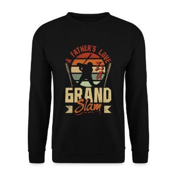 A Fathers Love Is A Grand Slam Fathers Day - Unisex Sweatshirt - black - Front - Alina (178cm) & Michal (187cm)